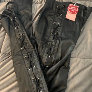 Leather style pants/jeans